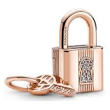 Padlock &amp; Key Dangle Charm - 780088C01