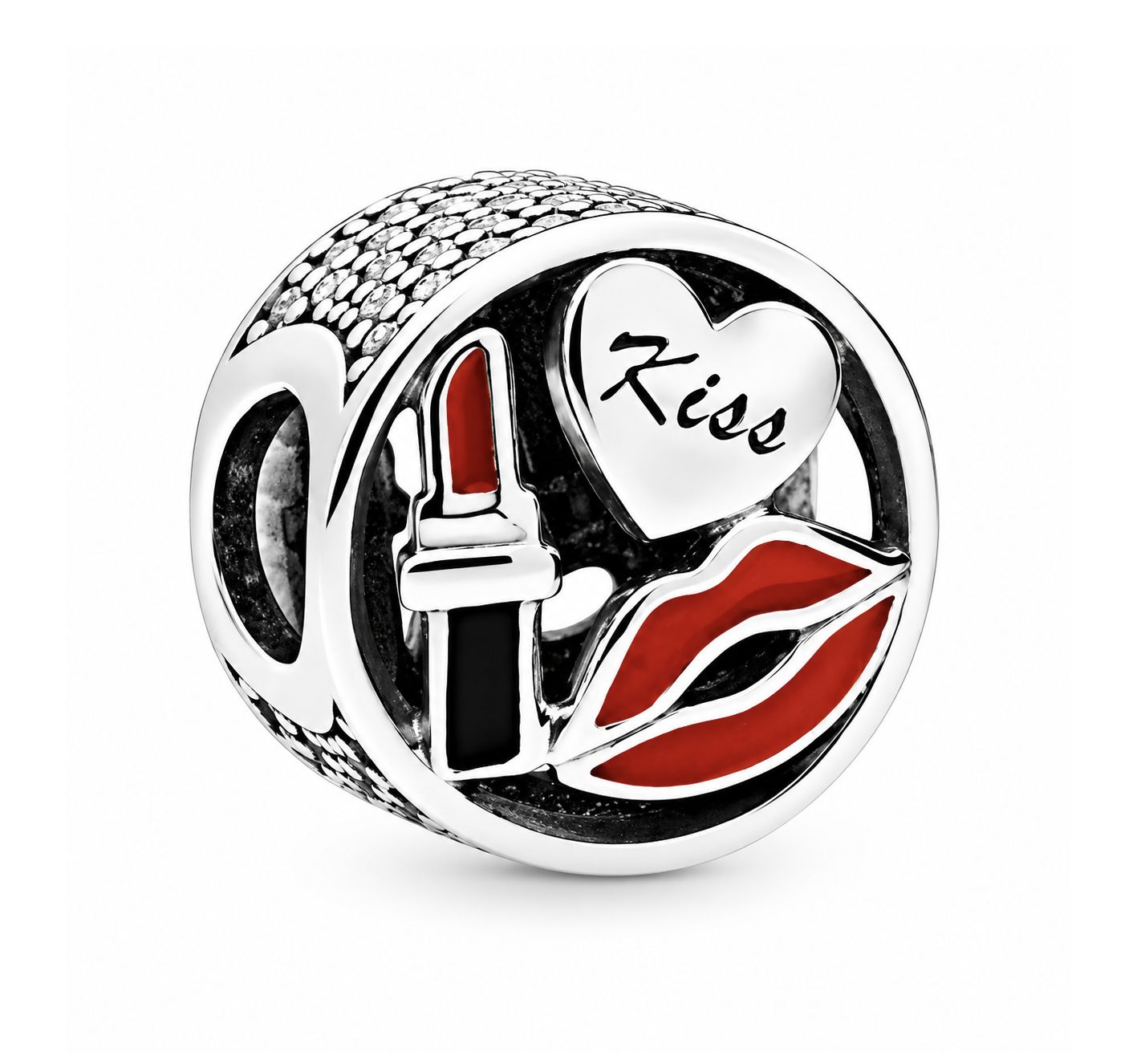 Glamour Kiss Silver Charm - 796324ENMX