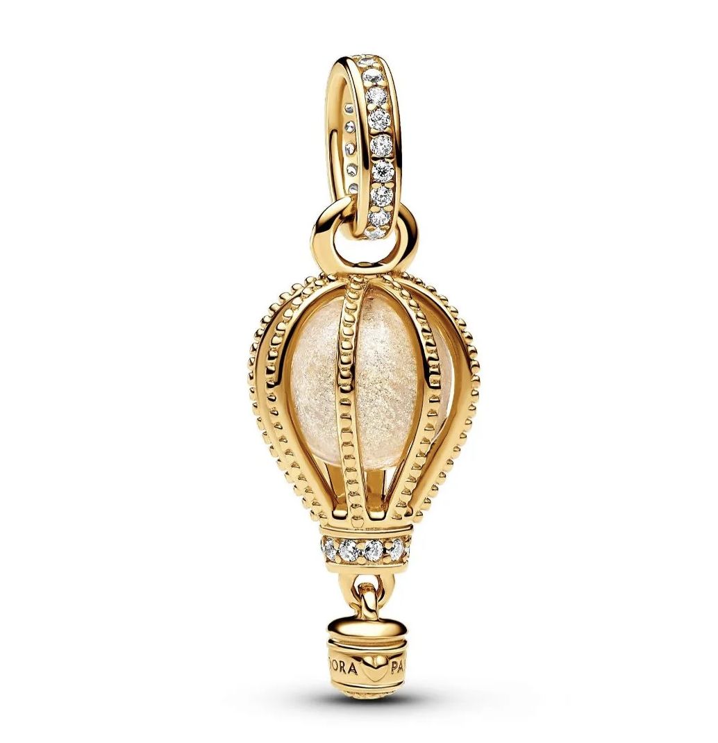 Sparkling Clear Hot Air Balloon Dangle Charm-769434C01