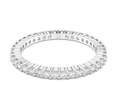 Matrix Vittore Ring Round Cut, White, Silver Finish-5007778