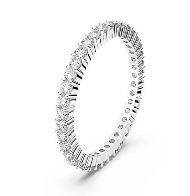 Matrix Vittore Ring Round Cut, White, Silver Finish-5007778