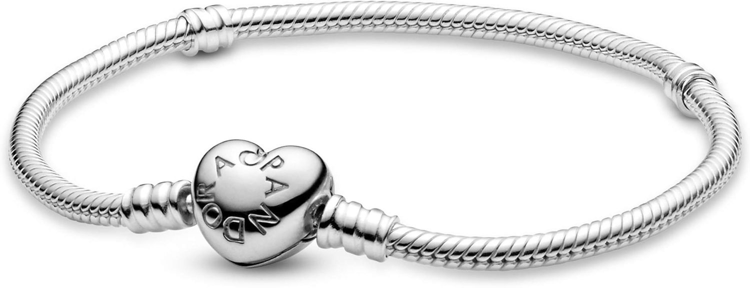 Moments Heart &amp; Snake Chain Bracelet  - 590719
