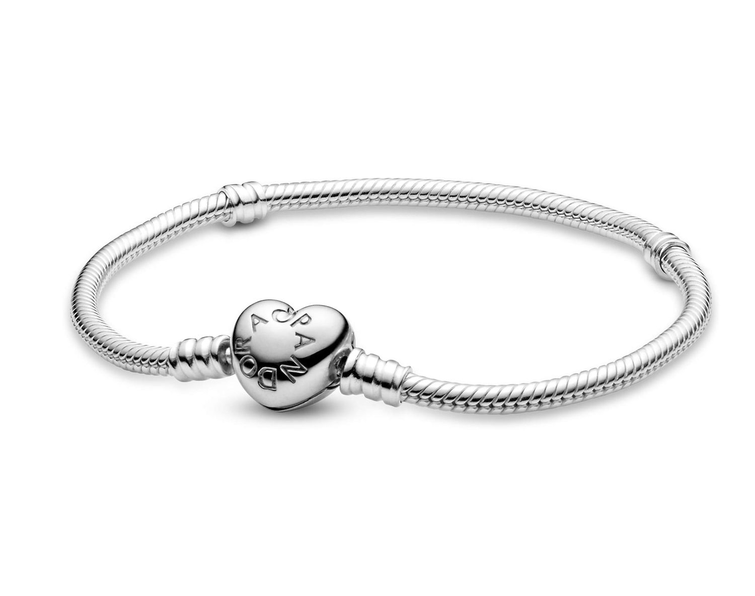 Moments Heart &amp; Snake Chain Bracelet-590719