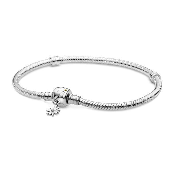 Daisy Flower Clasp Snake Chain Bracelet  - 598776C01