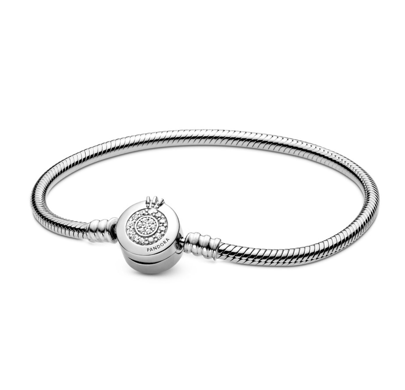 Sparkling Crown O Snake Chain Bracelet - 599046C01