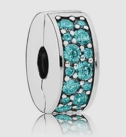 Teal PavéÂ Clip Charm - 791817MCZ