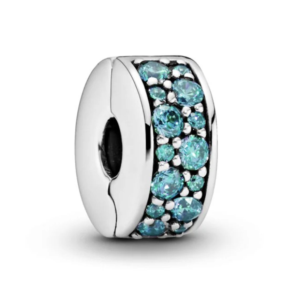 Teal Pavé Clip Charm-791817MCZ