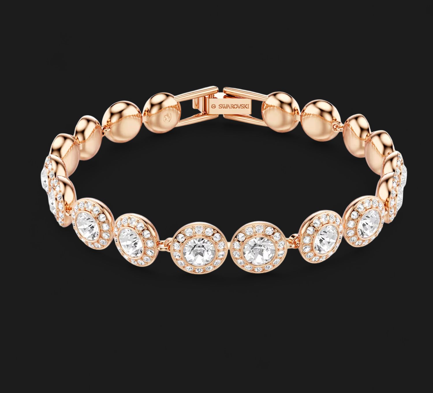 Angelic Tennis Bracelet, Round Cut, Pavé, (Size M) 5240513