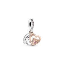 Entwined Infinite Hearts Double Dangle Charm - 781020C01