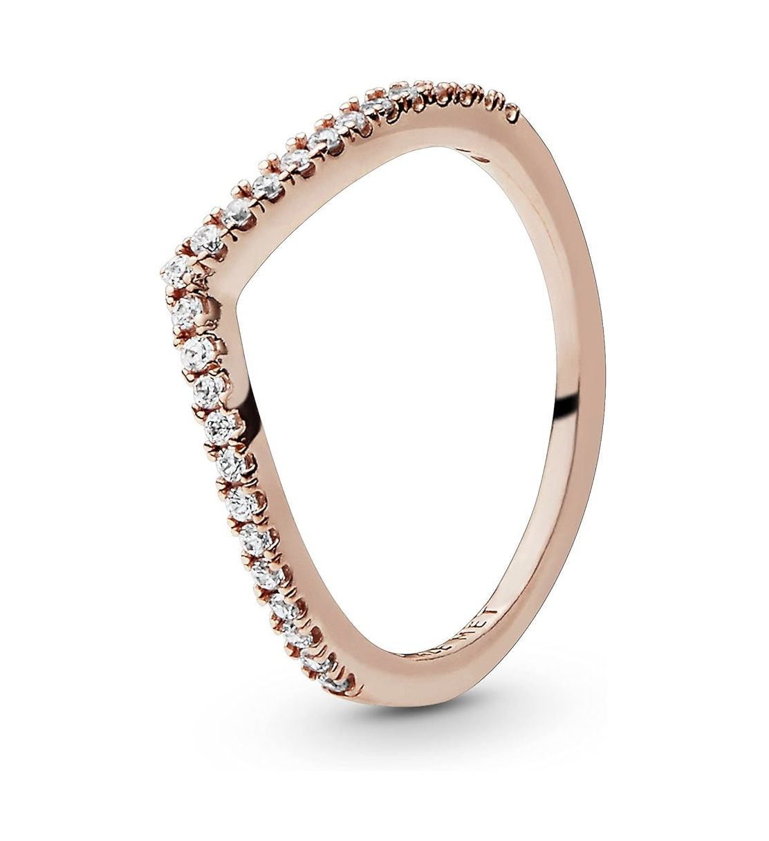 Sparkling Wishbone Ring-186316CZ