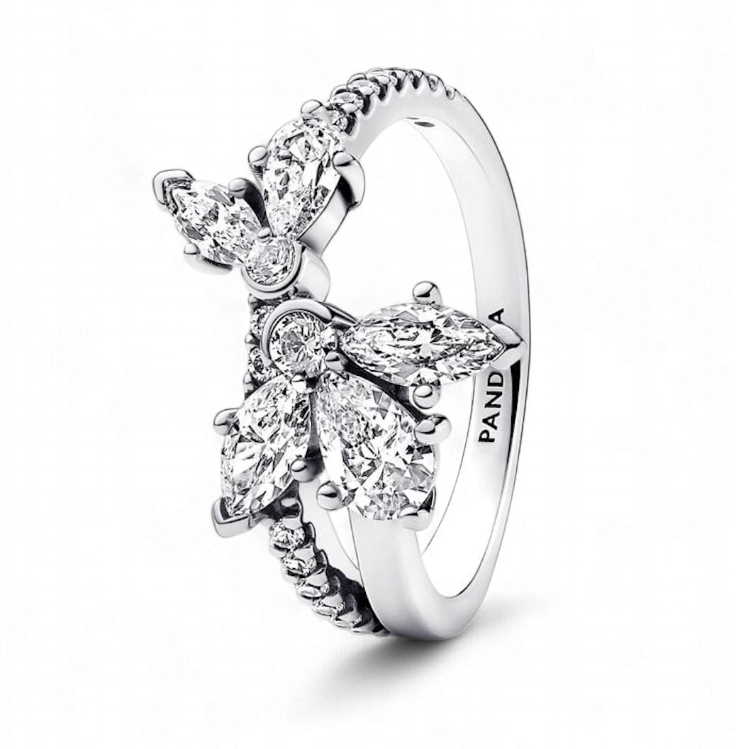 Sparkling Asymmetrical Herbarium Cluster Ring-193023C01