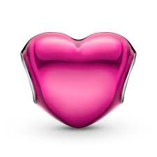 Metallic Pink Heart Charm - 793337C03