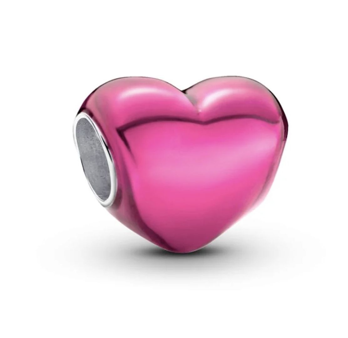 Metallic Pink Heart Charm - 793337C03