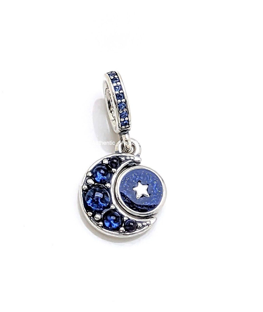 Sparkling Moon Spinning Dangle Charm - 792979C01