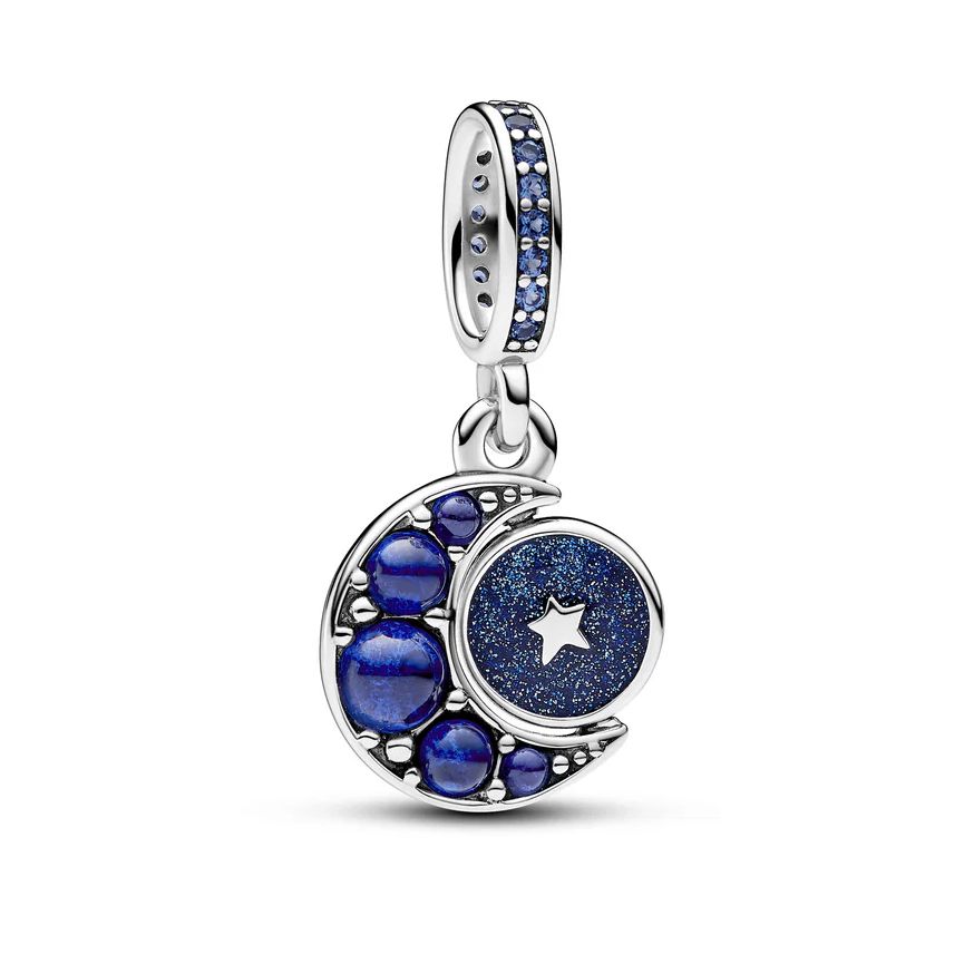 Sparkling Moon Spinning Dangle Charm - 792979C01