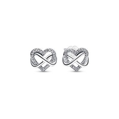 Infinity Heart Stud Earrings - 292667C01