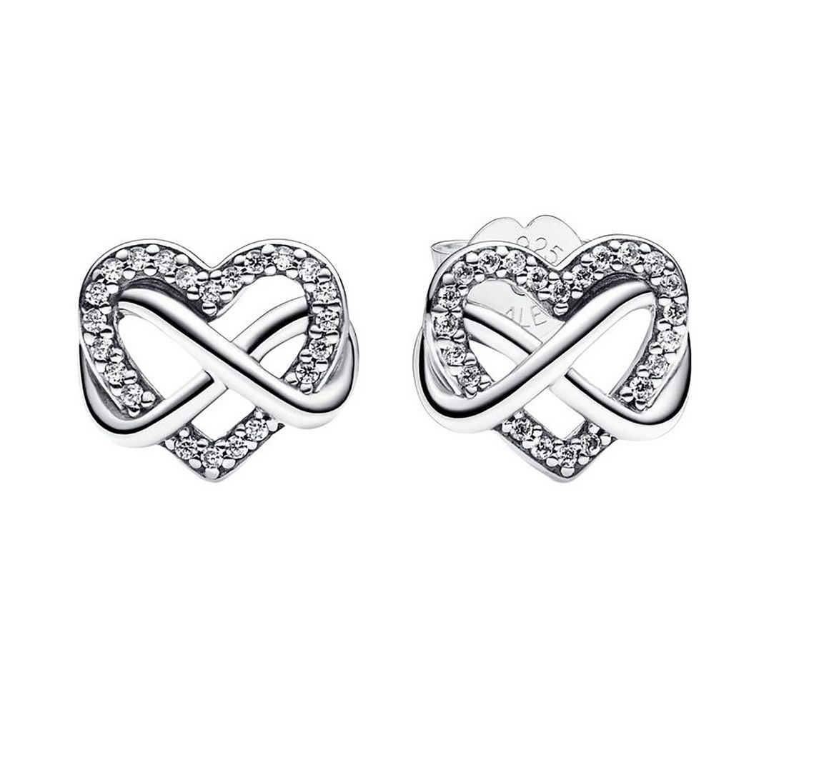 Pandora Infinity Heart Stud Earrings - 292667C01