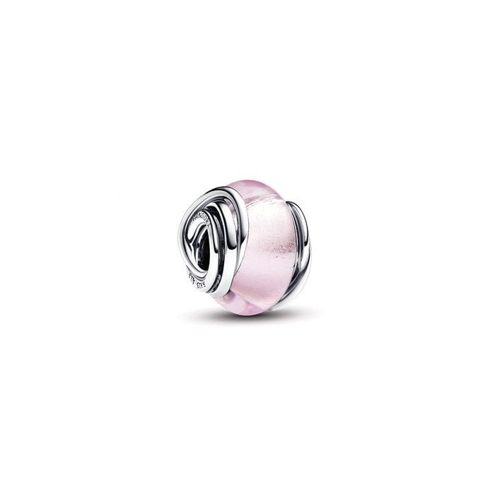 Encircled Pink Murano Glass Charm - 793241C00
