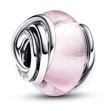 Encircled Pink Murano Glass Charm - 793241C00