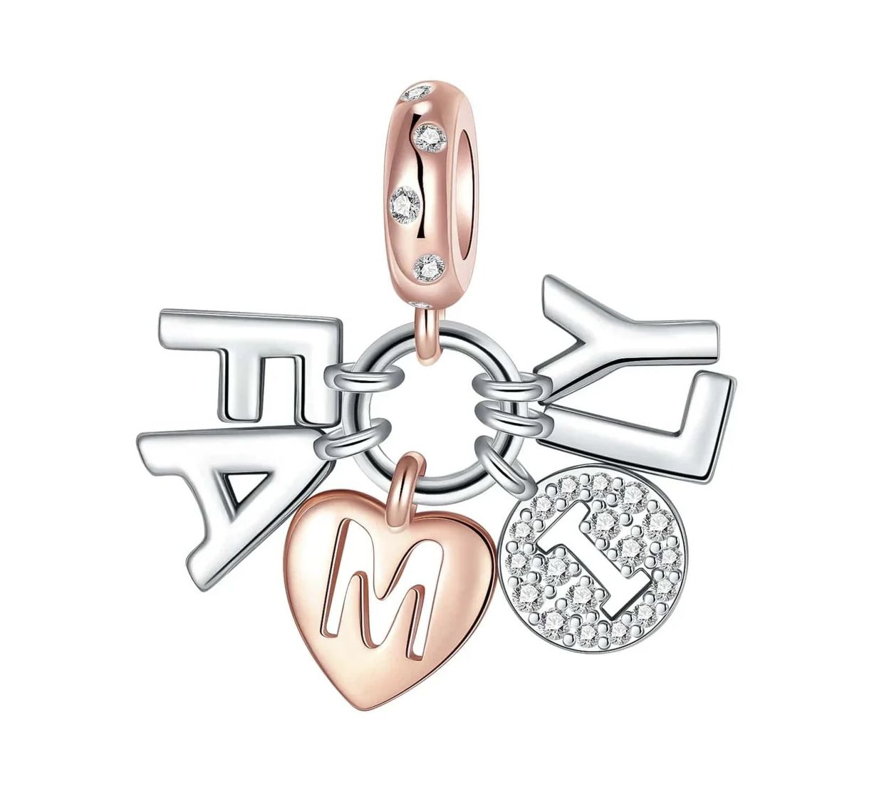 Family Letters Dangle Charm-787785CZ