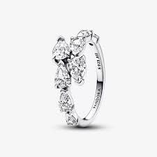 Sparkling Overlapping Band Ring - 193004C01