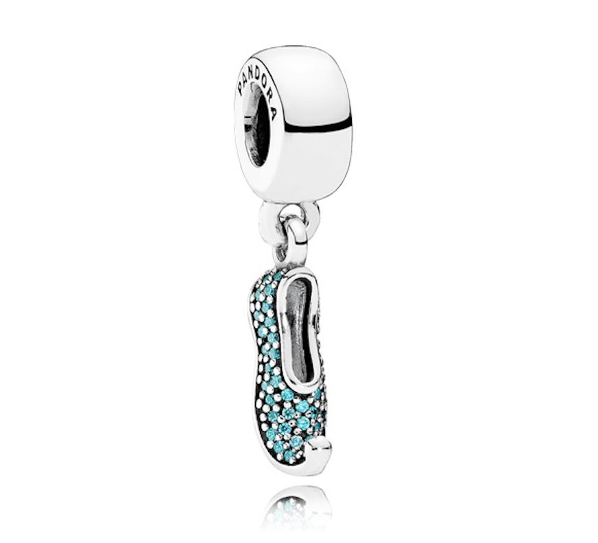 Disney Jasmine's Sparkling Slipper Dangle Charm- 791790MCZ