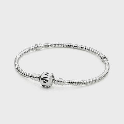 Pandora Moments Barrel Clasp Snake Chain Bracelet  - 590702HV