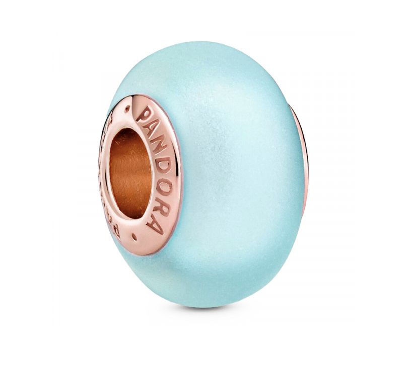 Matte Blue Murano Glass Charm - 789420C00