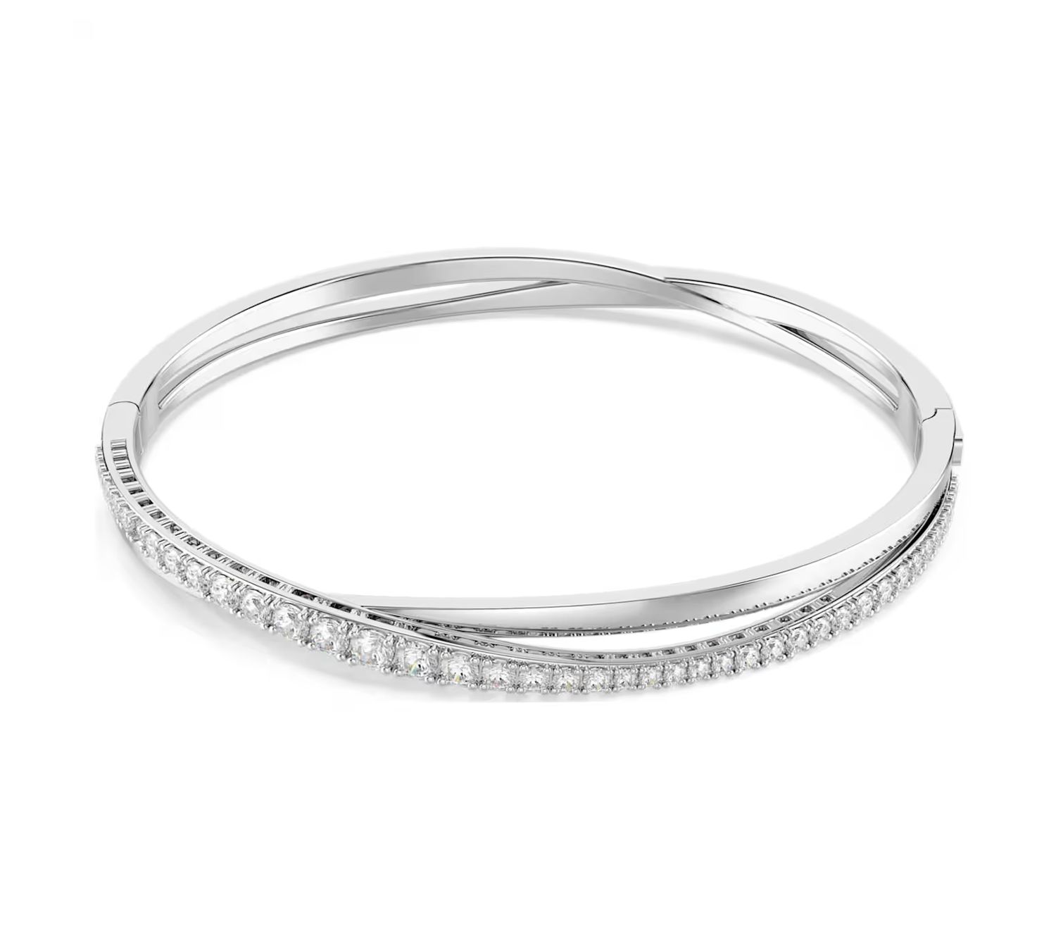 Hyperbola Bangle Round cut, White-5572725