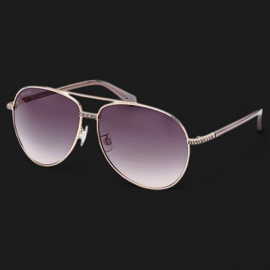 Swarovski Pilot Sunglasses, Gradient Tint, Encrusted Frame - 5625299