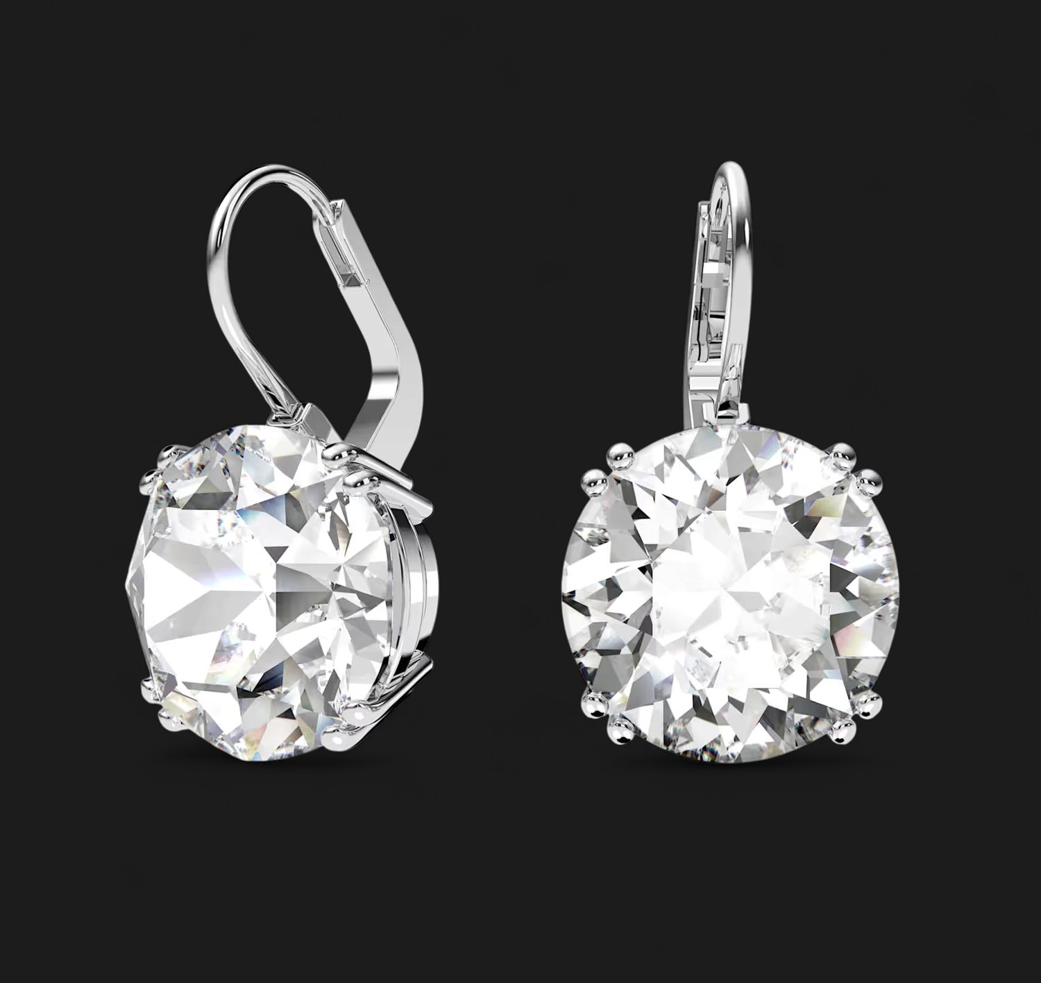 Millenia Drop Earrings, Round Cut- 5628351