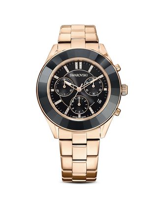 Octea Lux Sport Watch, Metal Bracelet, Black, Rose-Gold Tone-5610478