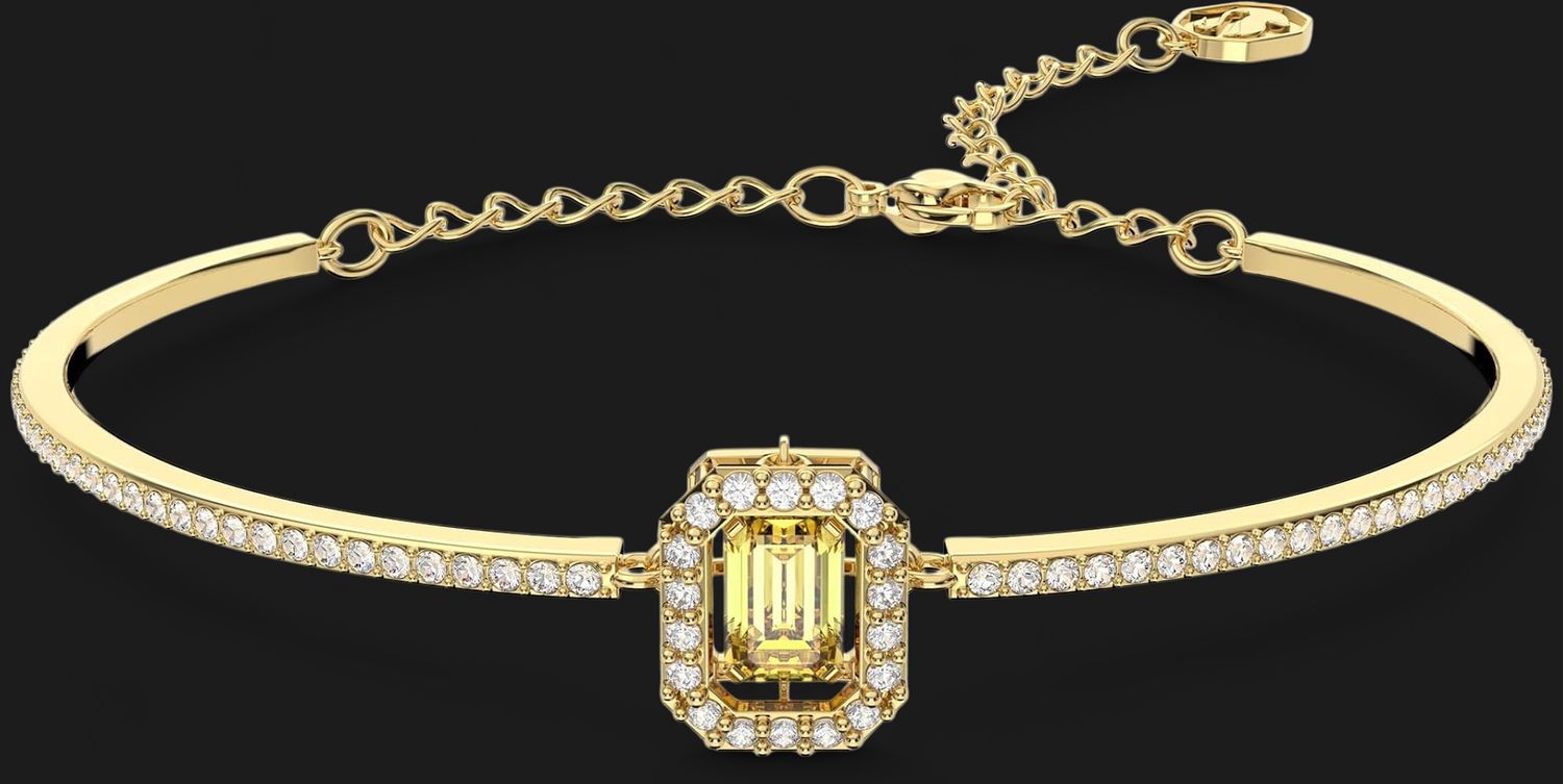 Millenia Bangle, Octagon Cut ,Yellow, Gold Tone - 5638488