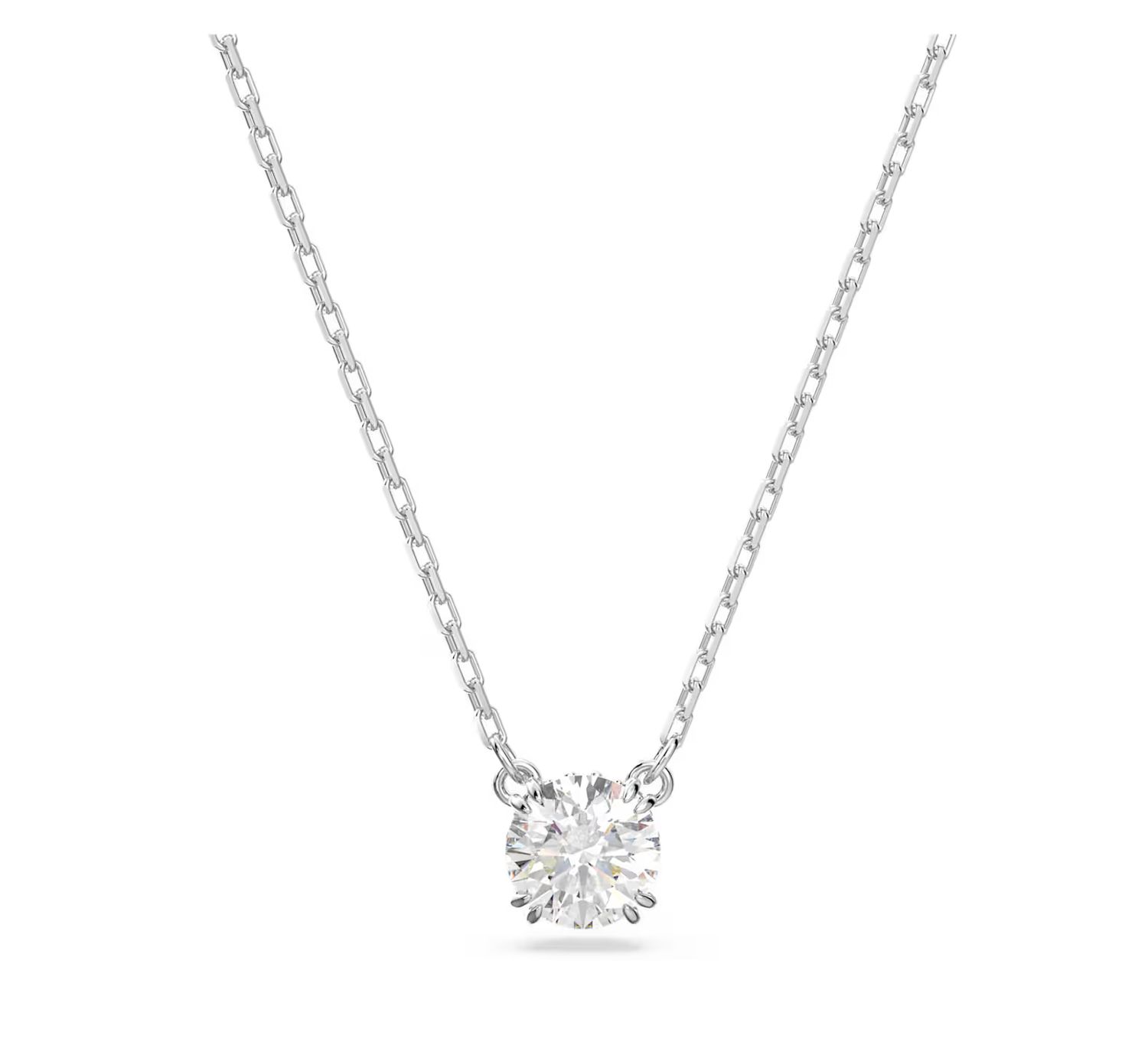 Stilla Pendant, Round Cut, White-5636706