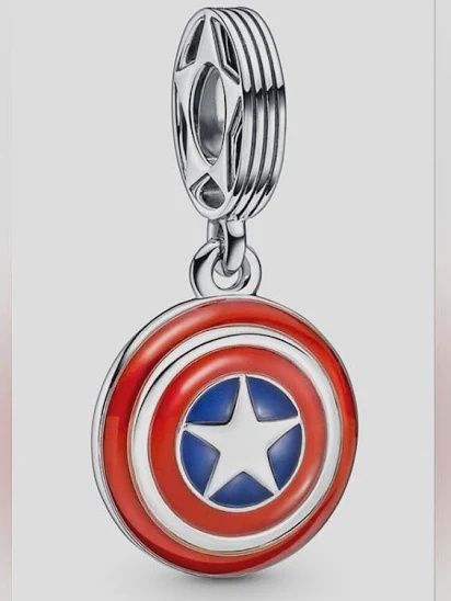 Marvel The Avengers Captain America Shield Dangle Charm - 790780C01