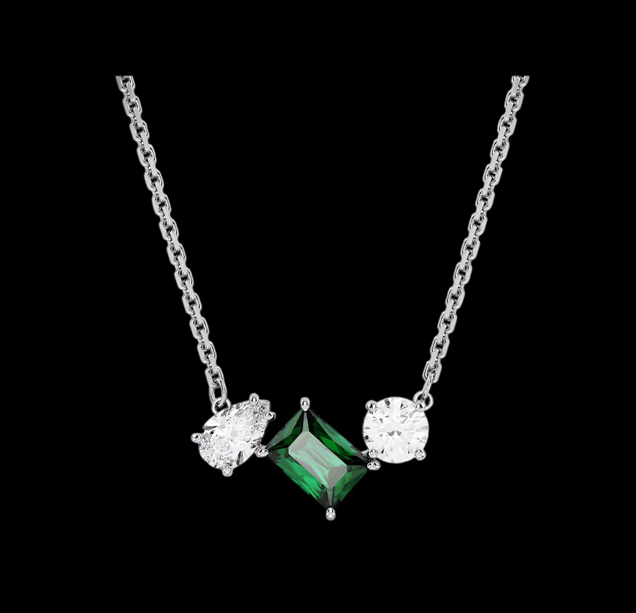Mesmera Pendant, Mixed Cuts, Green-55668278