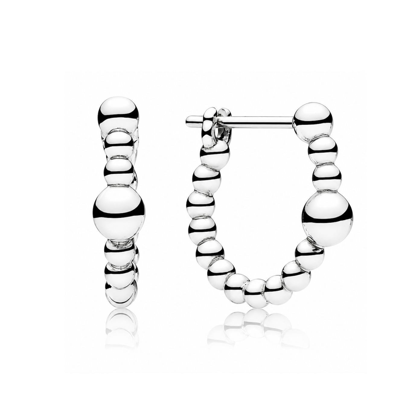String of Beads Hoop Earrings - 297532