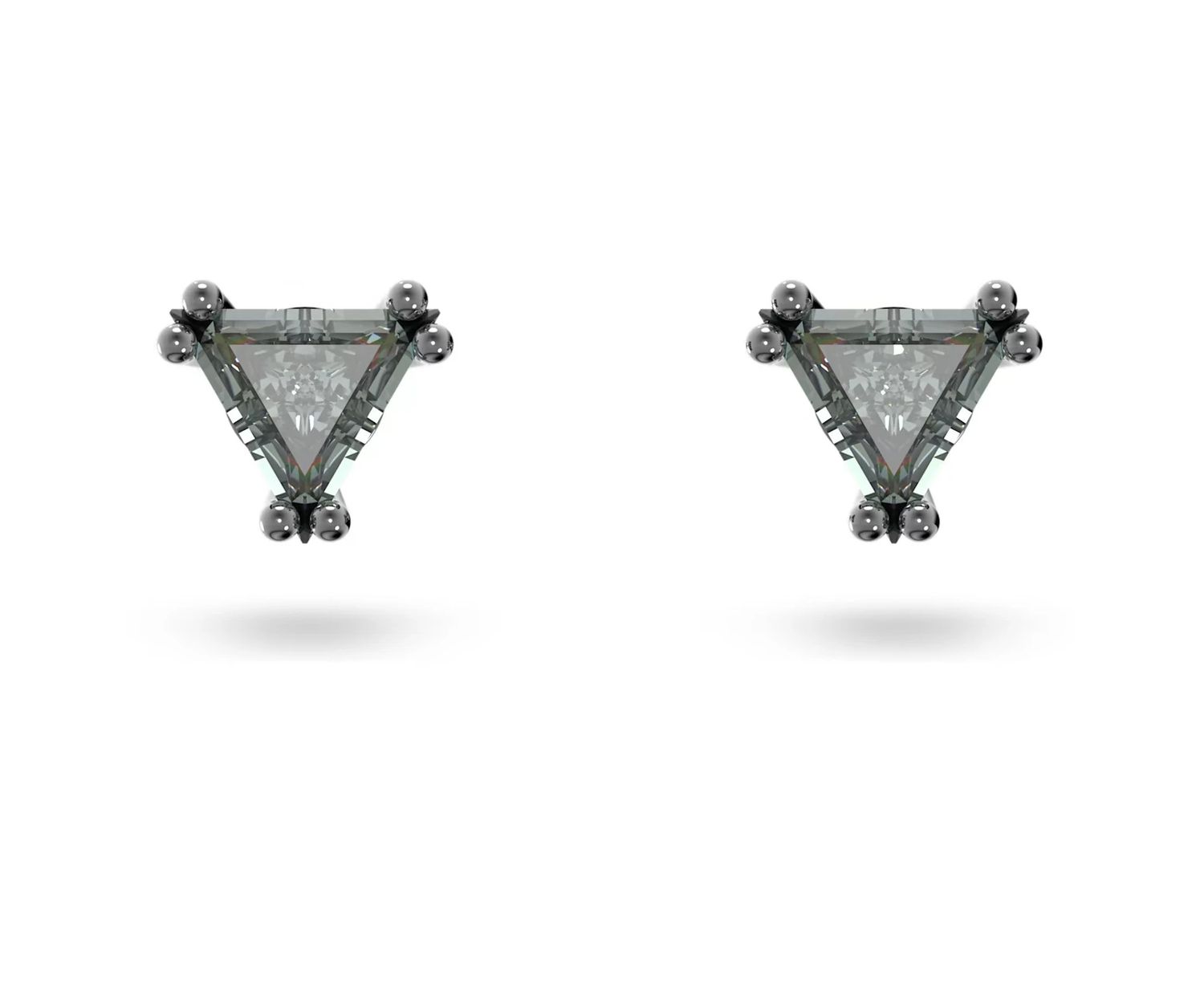 Stilla Stud Earrings, Triangle Cut, Gray-5639137