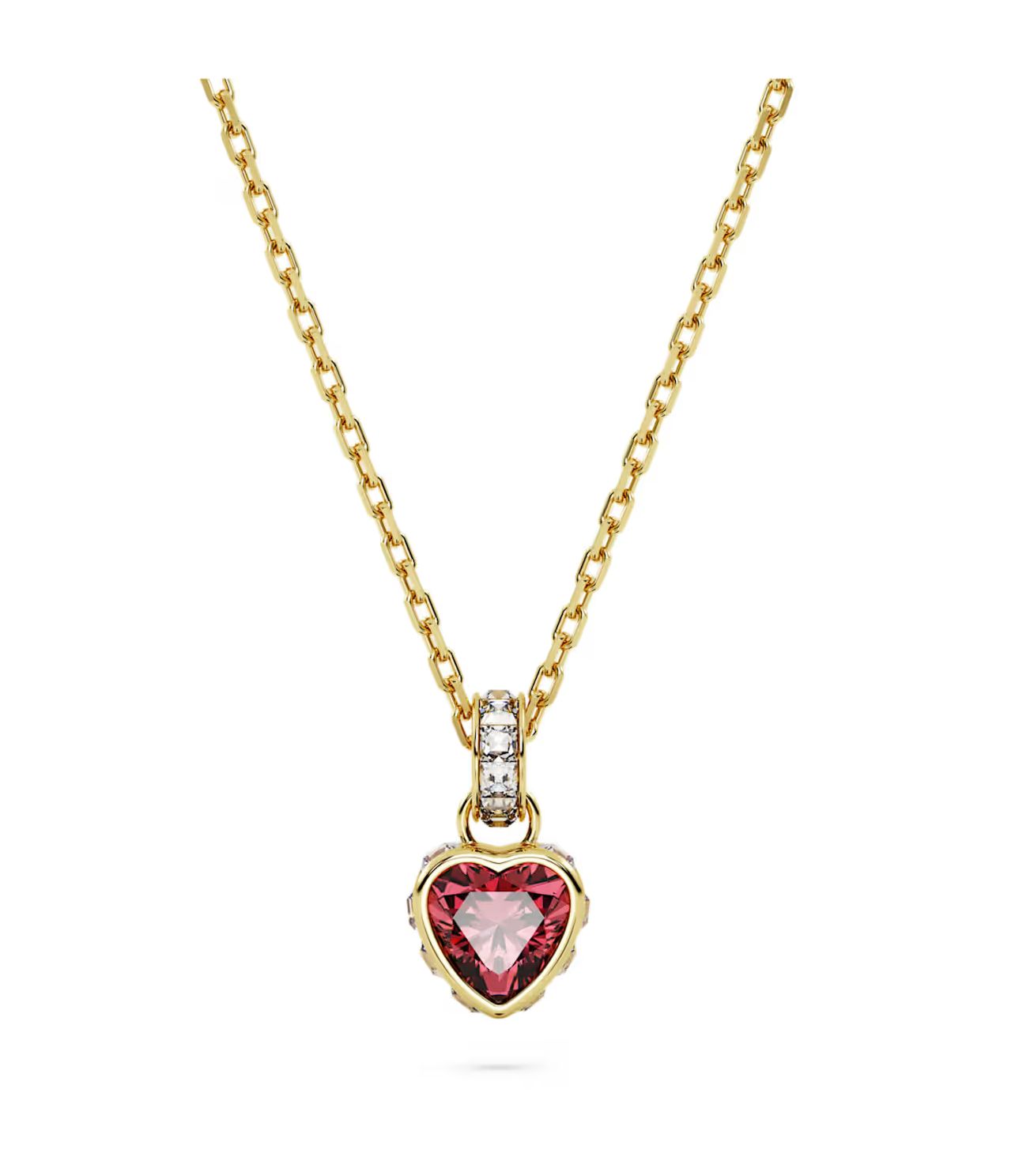 Chroma Pendant Heart, Red, Gold-tone-5648750
