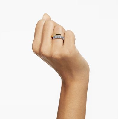 Dextera Ring, White, Gold-Tone-5668814