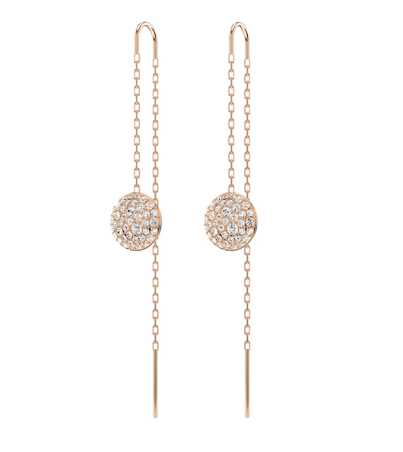 Meteora Drop Earrings, White, Rose-Gold-5689427