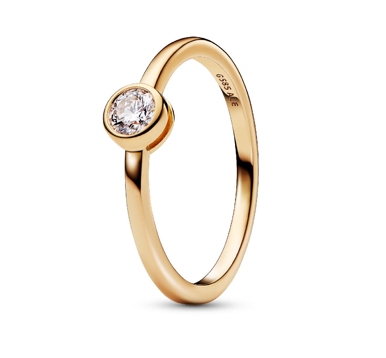 Pandora Era Bezel 14k Gold Lab-grown Diamond Ring-152900C01