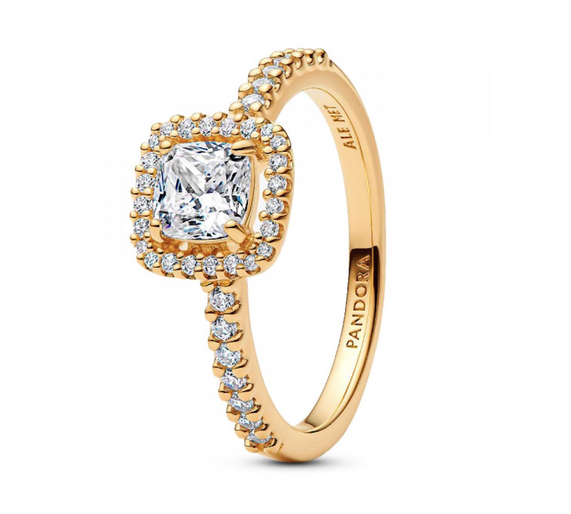 Square Sparkle Halo Ring-150188CZ
