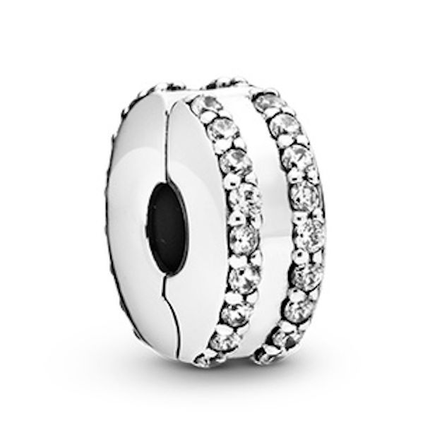 Double Lined Pavé Clip Charm - 798422C01