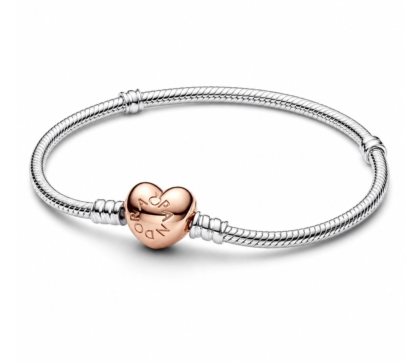 Moments Heart &amp; Snake Chain Bracelet-580719