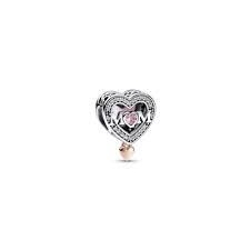 Two-tone Openwork Mum &amp; Heart Charm - 782653C01