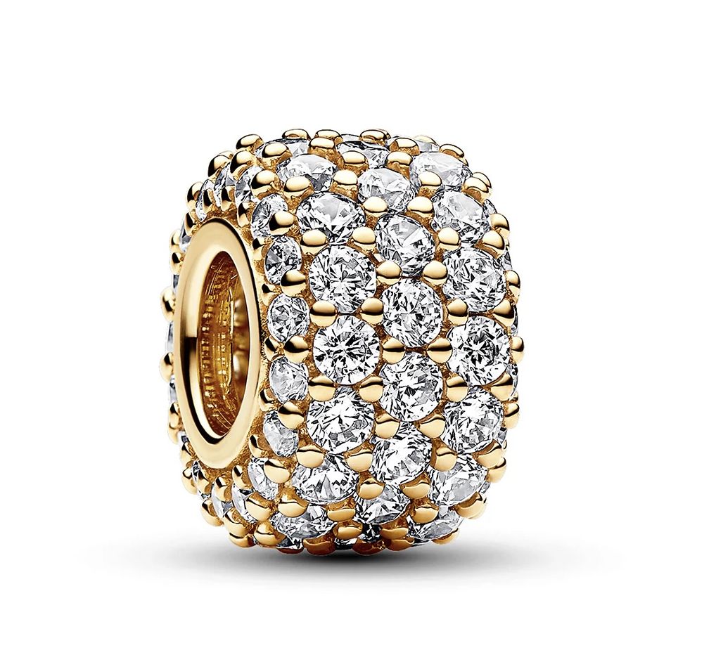 Sparkling Pavé Triple-Row Charm-762820C01