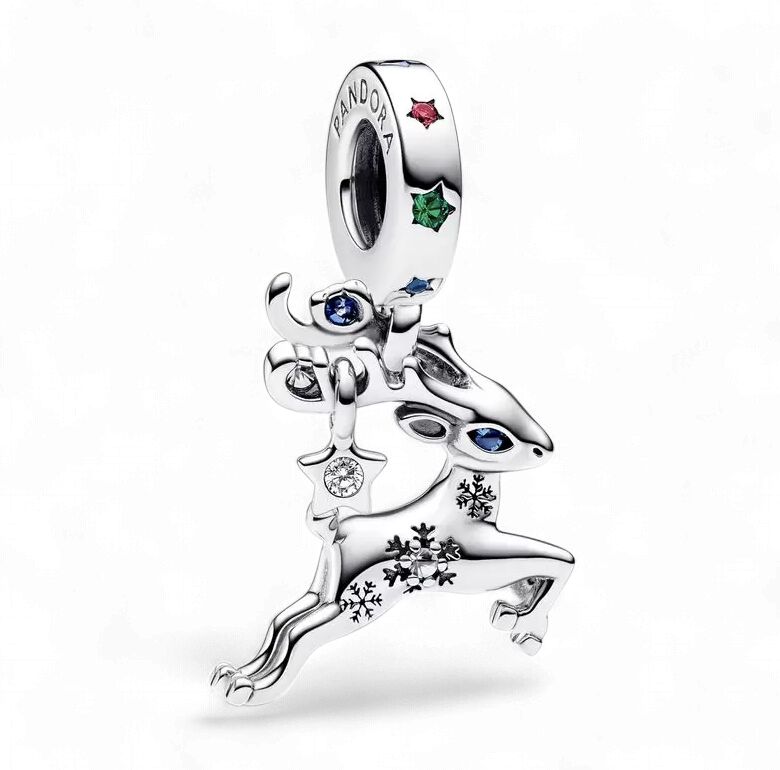 Magical Christmas Reindeer Dangle Charm-792826C01