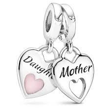 Double Heart Split Dangle Charm - 799187C01