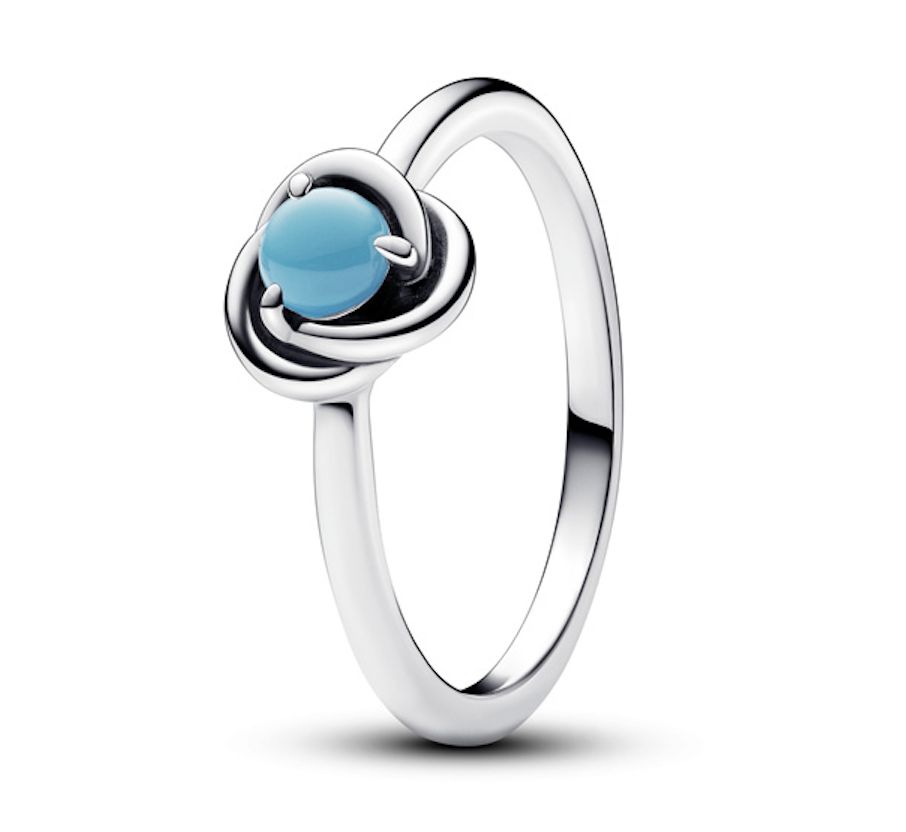 Turquoise Blue Eternity Circle Ring-192993C12